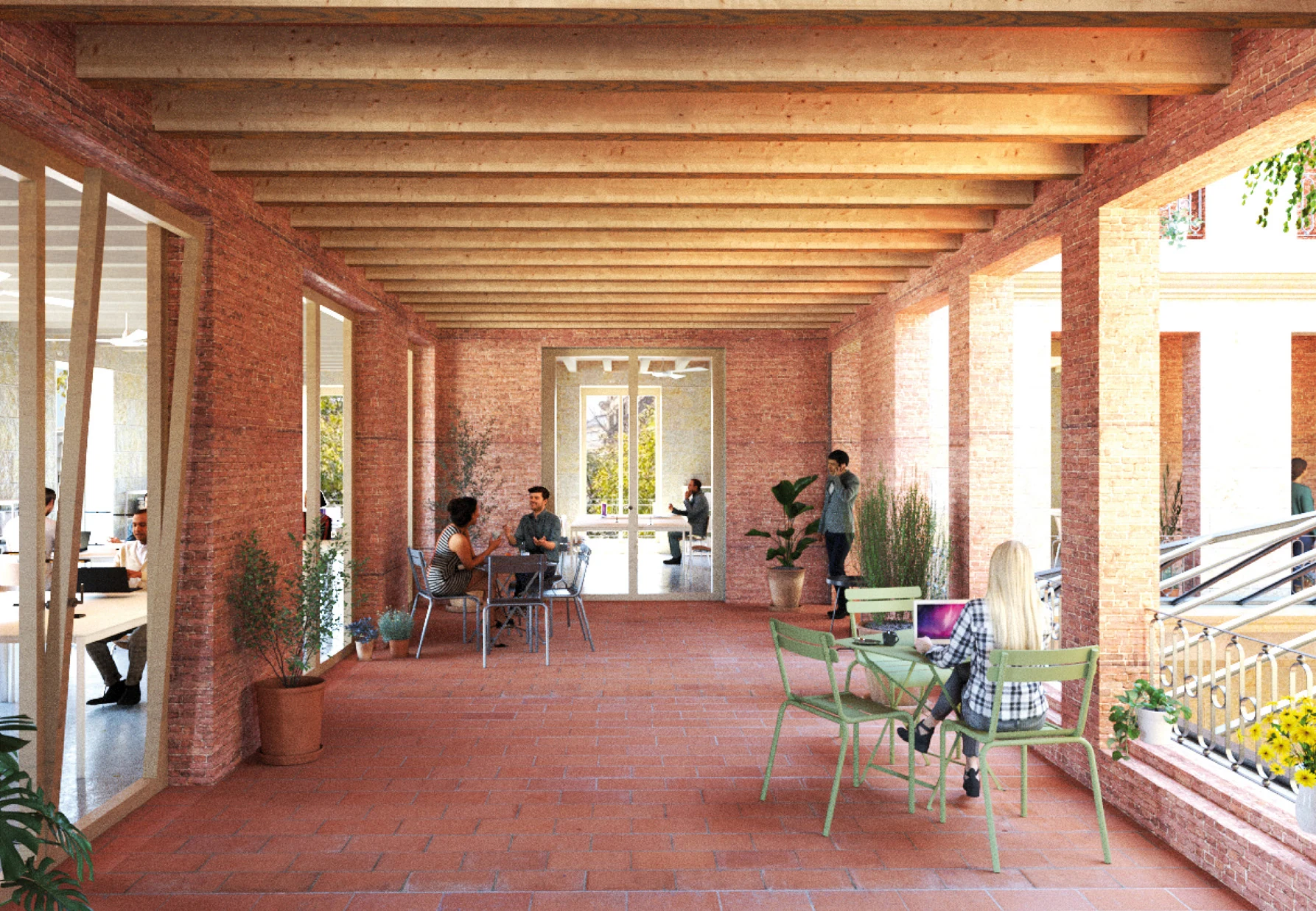 Render del claustre de La Foneria